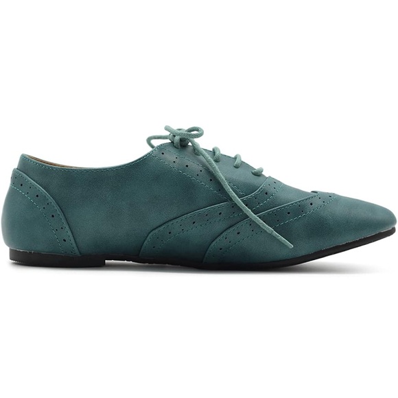 Women’s teal blue oxfords size 7.5 - Picture 4 of 8
